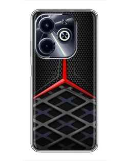 Чехол для Infinix Hot 40i с картинкой «Mercedes Carbon Grid»