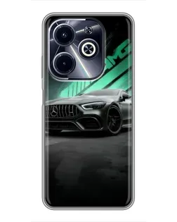 Чехол для Infinix Hot 40i с картинкой «Темный Mercedes AMG»