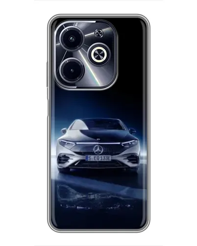Чехол для Infinix Hot 40i с картинкой «Ночной Mercedes EQ» Чехол для Infinix Hot 40i с картинкой «Ночной Mercedes EQ»