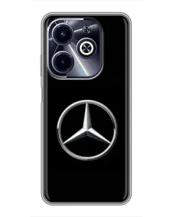 Чехол для Infinix Hot 40i с картинкой «Mercedes классический лого»