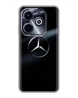 Чехол для Infinix Hot 40i с картинкой «Mercedes на металле»