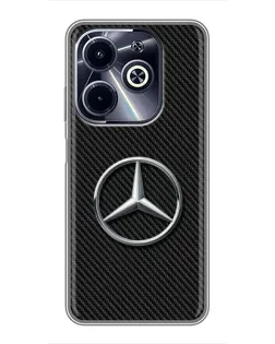 Чехол для Infinix Hot 40i с картинкой «Карбоновый Mercedes стиль»