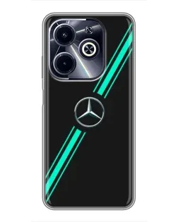 Чехол для Infinix Hot 40i с картинкой «Спортивные линии Mercedes»