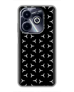 Чехол для Infinix Hot 40i с картинкой «Mercedes паттерн звезд»
