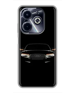 Чехол для Infinix Hot 40i с картинкой «Audi — ночной контур»