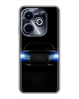 Чехол для Infinix Hot 40i с картинкой «Audi в неоне»