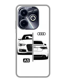Чехол для Infinix Hot 40i с картинкой «Audi — контрастный дизайн»