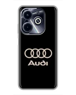 Чехол для Infinix Hot 40i с картинкой «Audi — золотой логотип»