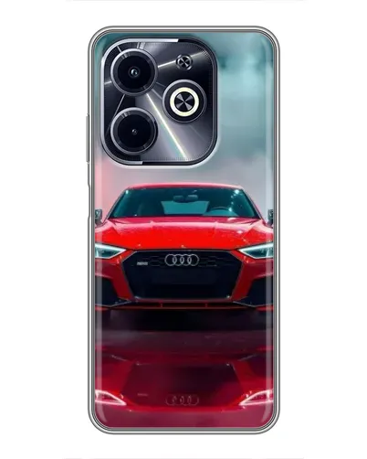 Чехол для Infinix Hot 40i с картинкой «Audi RS — красный стиль»