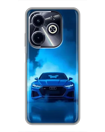 Чехол для Infinix Hot 40i с картинкой «Audi — голубая энергия»