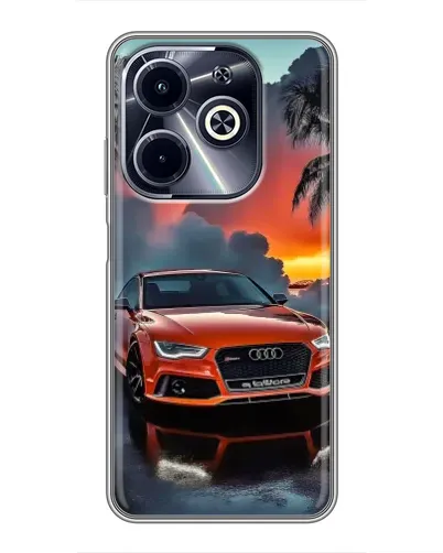 Чехол для Infinix Hot 40i с картинкой «Audi — закат»