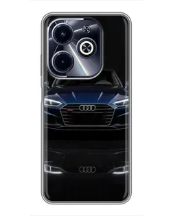Чехол для Infinix Hot 40i с картинкой «Audi — ночное отражение»