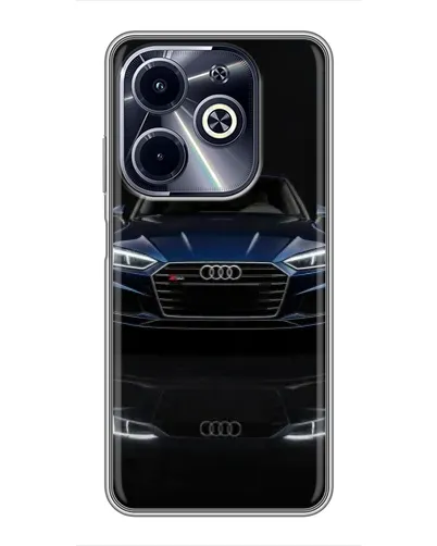 Чехол для Infinix Hot 40i с картинкой «Audi — ночное отражение»