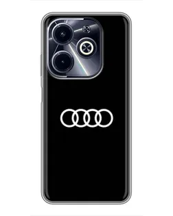 Чехол для Infinix Hot 40i с картинкой «Audi White Logo»