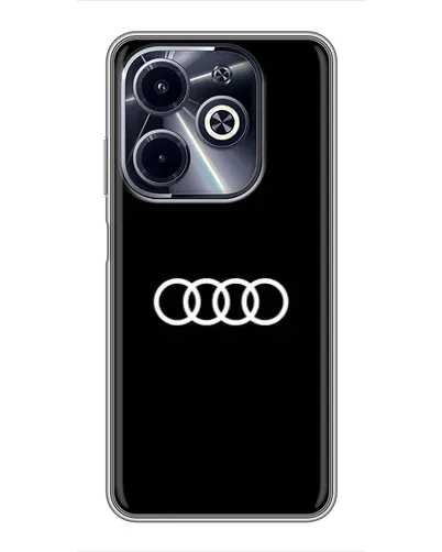 Чехол для Infinix Hot 40i с картинкой «Audi White Logo»