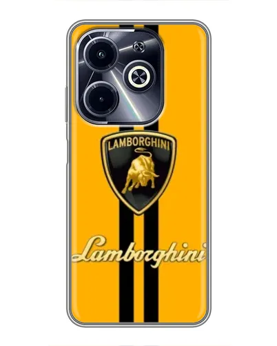 Чохол для Infinix Hot 40i з картинкою «Lamborghini Stripe жовтий» Чохол для Infinix Hot 40i з картинкою «Lamborghini Stripe жовтий»