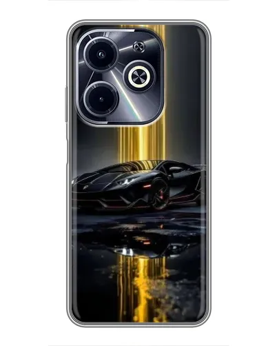 Чохол для Infinix Hot 40i з картинкою «Нічний Lamborghini драйв» Чохол для Infinix Hot 40i з картинкою «Нічний Lamborghini драйв»