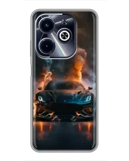 Чохол для Infinix Hot 40i з картинкою «Lamborghini димна естетика» Чохол для Infinix Hot 40i з картинкою «Lamborghini димна естетика»