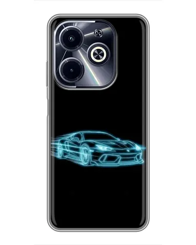 Чохол для Infinix Hot 40i з картинкою «Неоновий контур Lamborghini» Чохол для Infinix Hot 40i з картинкою «Неоновий контур Lamborghini»
