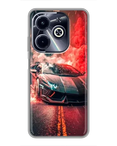Чохол для Infinix Hot 40i з картинкою «Lamborghini червоний дим» Чохол для Infinix Hot 40i з картинкою «Lamborghini червоний дим»