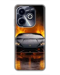Чохол для Infinix Hot 40i з картинкою «Lamborghini у вогні» Чохол для Infinix Hot 40i з картинкою «Lamborghini у вогні»