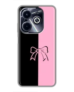 Чехол для Infinix Hot 40i с картинкой «Половинки банта»
