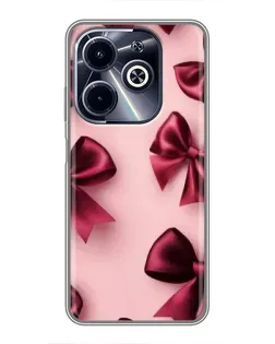 Чехол для Infinix Hot 40i с картинкой «Бордовый атлас»