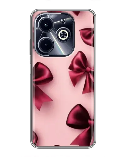 Чехол для Infinix Hot 40i с картинкой «Бордовый атлас»