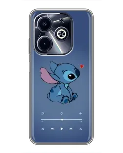 Чехол для Infinix Hot 40i с картинкой «Музыкальный Stitch»