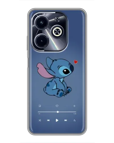 Чехол для Infinix Hot 40i с картинкой «Музыкальный Stitch»