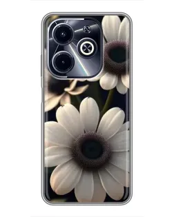 Чохол для Infinix Hot 40i з картинкою «Білі маргаритки макро» Чохол для Infinix Hot 40i з картинкою «Білі маргаритки макро»