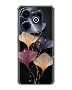 Чохол для Infinix Hot 40i з картинкою «Лілові квіти грації» Чохол для Infinix Hot 40i з картинкою «Лілові квіти грації»