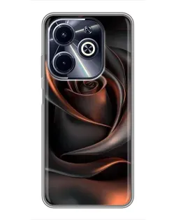 Чохол для Infinix Hot 40i з картинкою «Шовкова чорна троянда» Чохол для Infinix Hot 40i з картинкою «Шовкова чорна троянда»