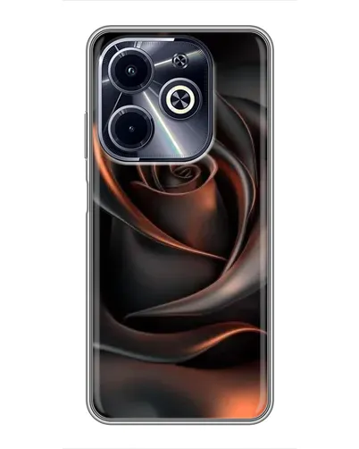 Чохол для Infinix Hot 40i з картинкою «Шовкова чорна троянда» Чохол для Infinix Hot 40i з картинкою «Шовкова чорна троянда»