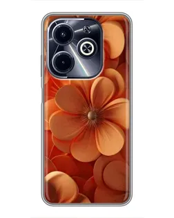 Чохол для Infinix Hot 40i з картинкою «Помаранчева макро квітка» Чохол для Infinix Hot 40i з картинкою «Помаранчева макро квітка»