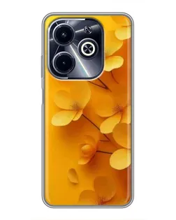 Чохол для Infinix Hot 40i з картинкою «Золоті пелюстки» Чохол для Infinix Hot 40i з картинкою «Золоті пелюстки»