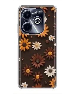 Чохол для Infinix Hot 40i з картинкою «Візерунок з маленьких соняшників» Чохол для Infinix Hot 40i з картинкою «Візерунок з маленьких соняшників»