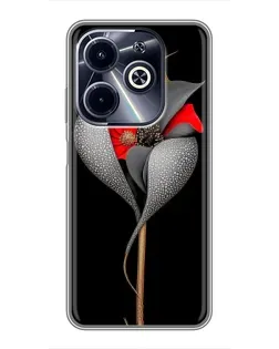 Чохол для Infinix Hot 40i з картинкою «Срібна фантазійна квітка» Чохол для Infinix Hot 40i з картинкою «Срібна фантазійна квітка»