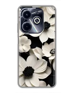 Чохол для Infinix Hot 40i з картинкою «Об'ємні білі квіти» Чохол для Infinix Hot 40i з картинкою «Об'ємні білі квіти»