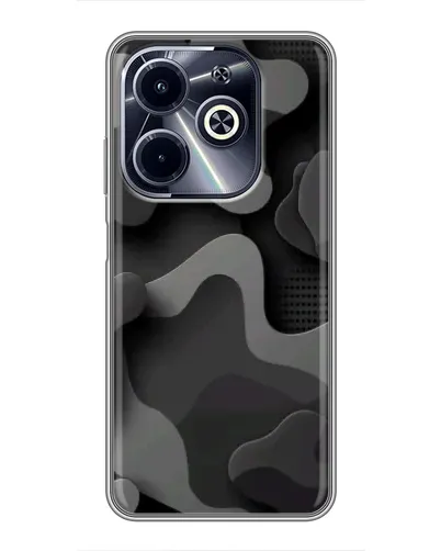 Чехол для Infinix Hot 40i с картинкой «Темный абстрактный камуфляж»
