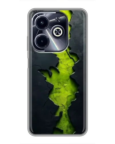 Чехол для Infinix Hot 40i с картинкой «Салатовый разлом скалы»