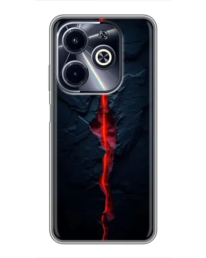 Чехол для Infinix Hot 40i с картинкой «Kрасная лавовая трещина»