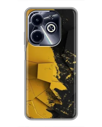 Чехол для Infinix Hot 40i с картинкой «Золотые осколки геометрии»