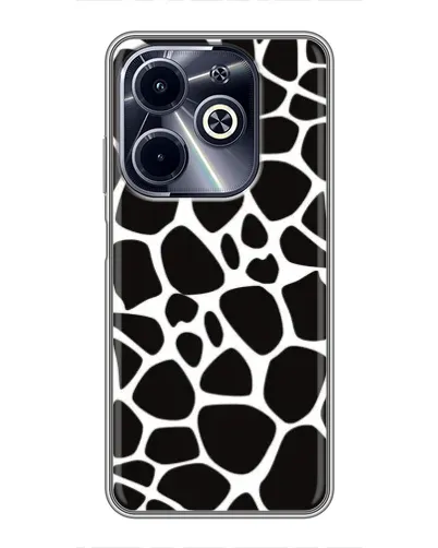 Чехол для Infinix Hot 40i с картинкой «Черно-белый жираф»