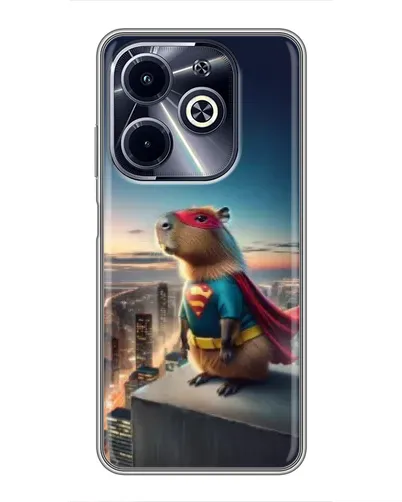 Чохол для Infinix Hot 40i з картинкою «Капі-мен супергерой»