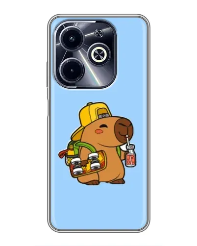 Чохол для Infinix Hot 40i з картинкою «Капібара на скейті»