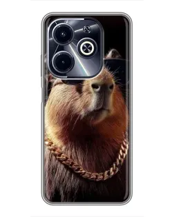Чохол для Infinix Hot 40i з картинкою «Капібара золотий ланцюг» Чохол для Infinix Hot 40i з картинкою «Капібара золотий ланцюг»