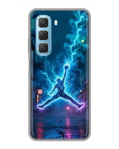 Чехол для Infinix Hot 50 5G с картинкой «Jordan Gold Jumpman»