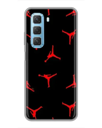 Чехол для Infinix Hot 50 5G с картинкой «Jordan Red Pattern»