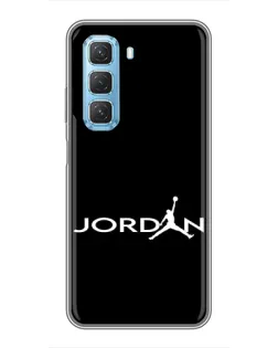 Чехол для Infinix Hot 50 5G с картинкой «Jordan White Logo»